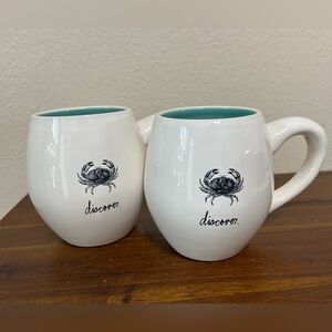 Rae Dunn Artesian Collection by Magenta Crab Mug Set